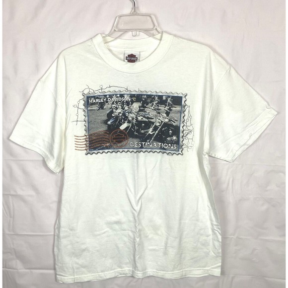 Harley-Davidson Other - Harley Davidson Motorcycles Mens White T Shirt Rawhide Olathe Kansas Size L